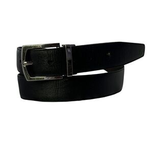 Genuine TUMI Reversible Black Brown Leather Men's Belt 46 Large